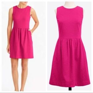 J. Crew Daybreak Pink Fit Flare Dress XS Sheath